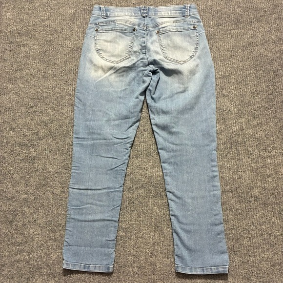 Democracy Ab Solution Womens Cropped Jeans Size 6 Blue Denim Stretch Mid Rise - Picture 9 of 9